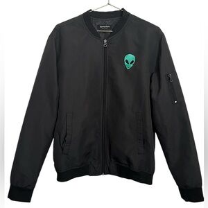 Eighty Eight Platinum Black Jacket with Teal Alien Patch